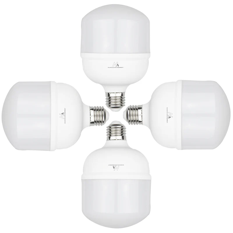 4x Maclean Energy MCE303 LED Light Bulb E27 200 Degree Light Angle Lamp Ultra Bright (Neutral White, 38 W / 3990 Lumens)