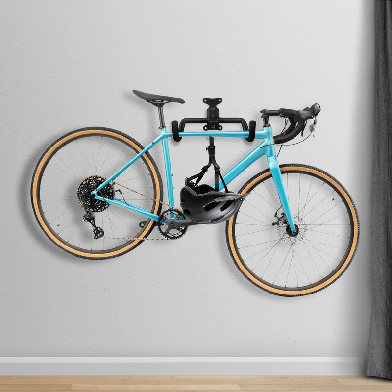 Maclean Horizontal Wall-Mounted Bike Rack, Steel, Max. Load 30 kg, MC-484, 3 pieces