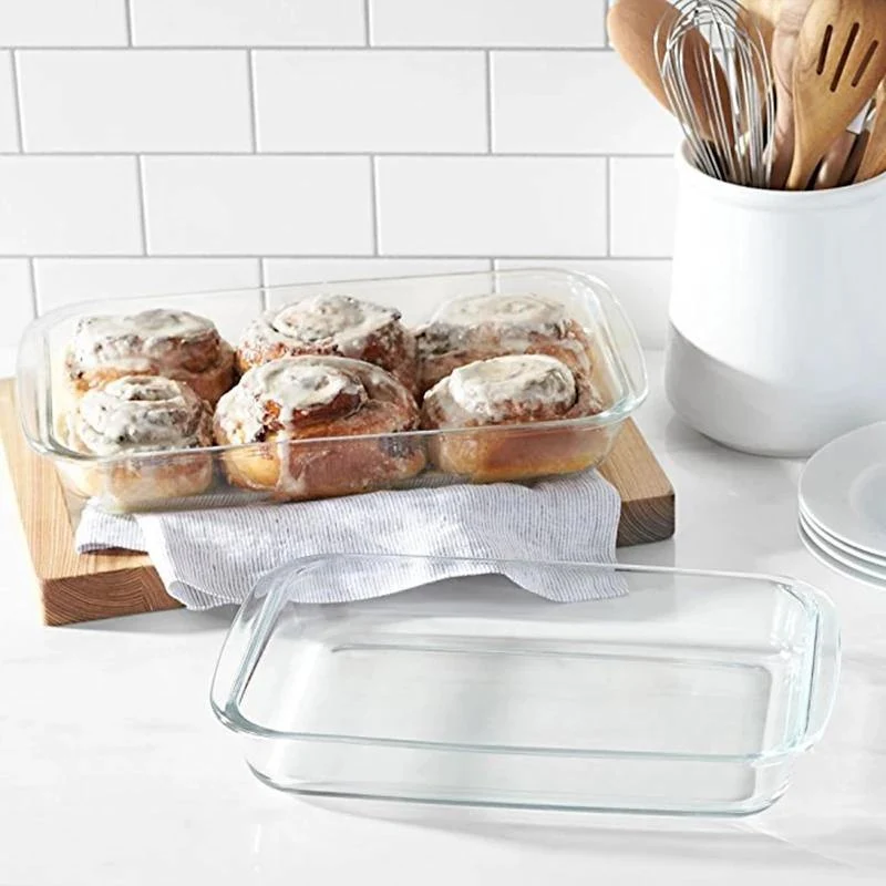 Rectangular Glass Roaster Borosilicate Heat & Cold Bakeware