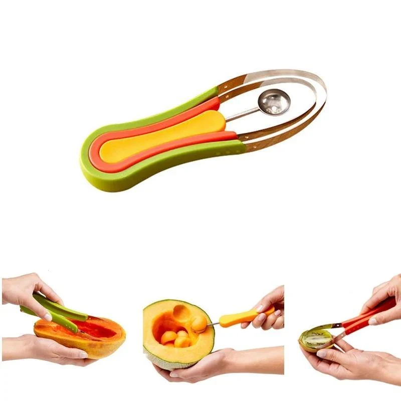 Fruit Carving Spoon 3 in 1 Slicer Scoop