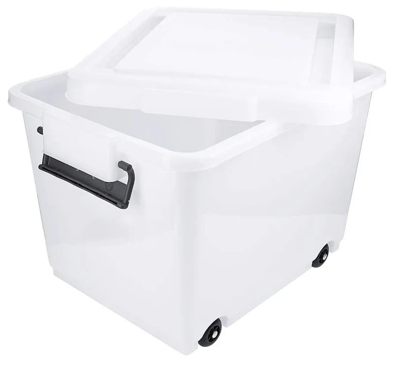 Transportbehälter 30 bis 60 Liter weiß lebensmittelgeeignet mit Klemmbügel-Deckel