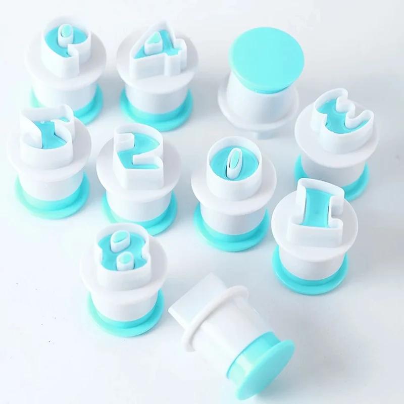 Number Biscuit Stamp Mold 10 PCS