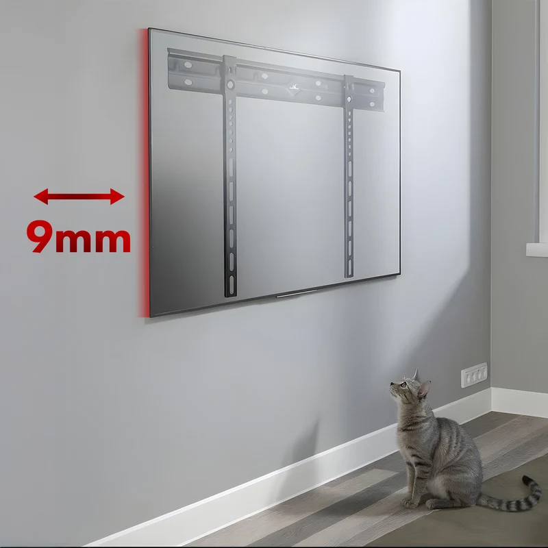 Maclean ultra flat wall mount for TV, 40-85", max VESA 600x400, load up to 80kg, MC-123