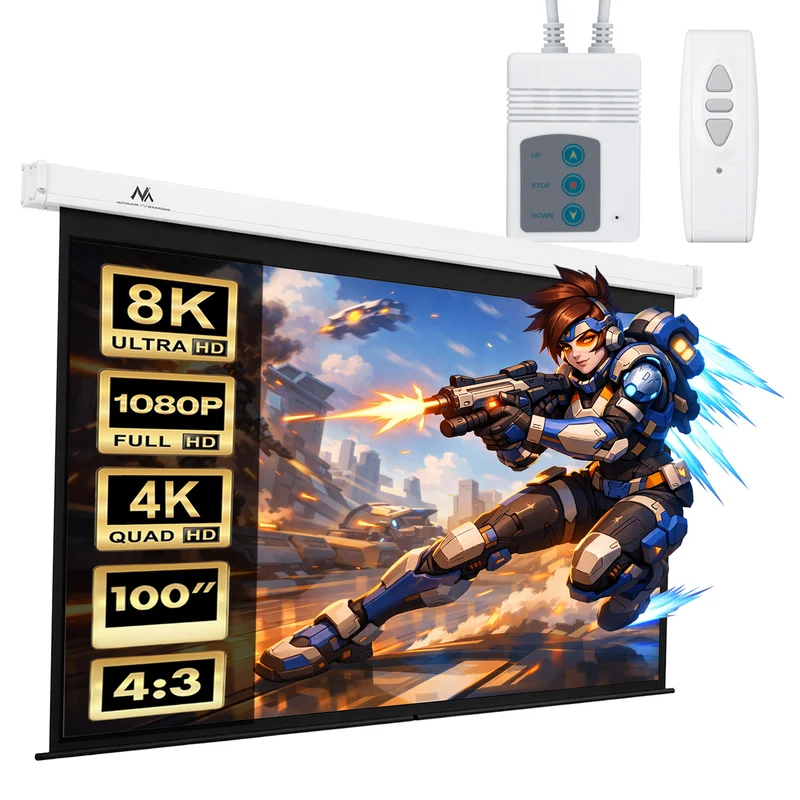 Wall Ceiling video Projector Screen 3D HD Cinema - 200x150 4: 3