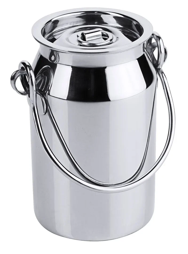 Edelstahl Milchkanne 0,5 bis 5 Liter mit Deckel
