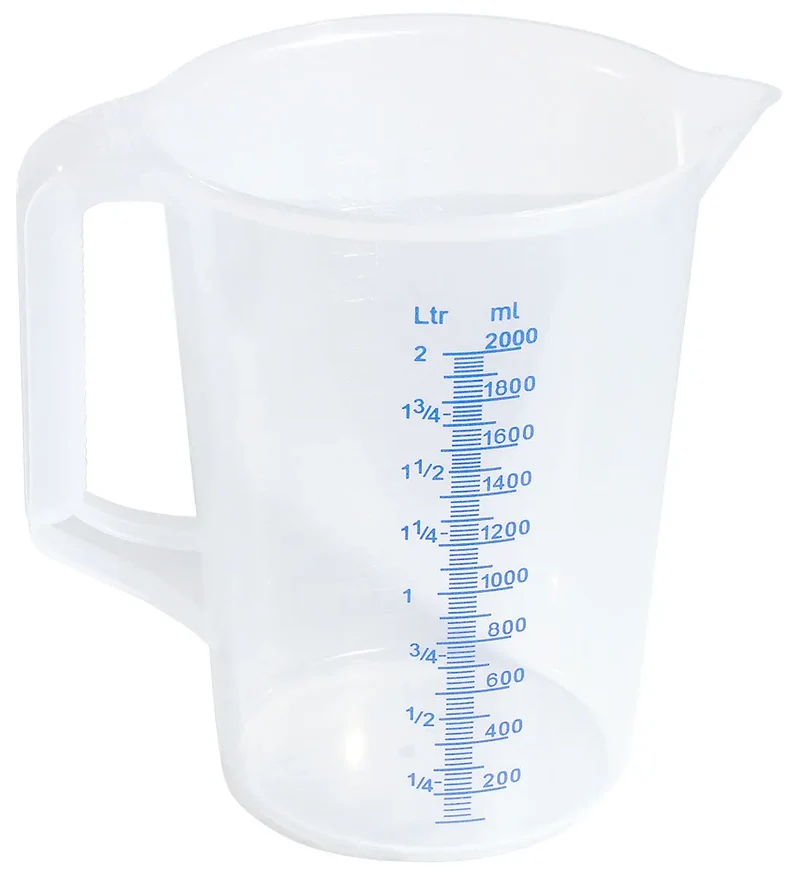 unzerbrechlich Messbecher transparent 0,25 bis 5 Liter mit Skala
