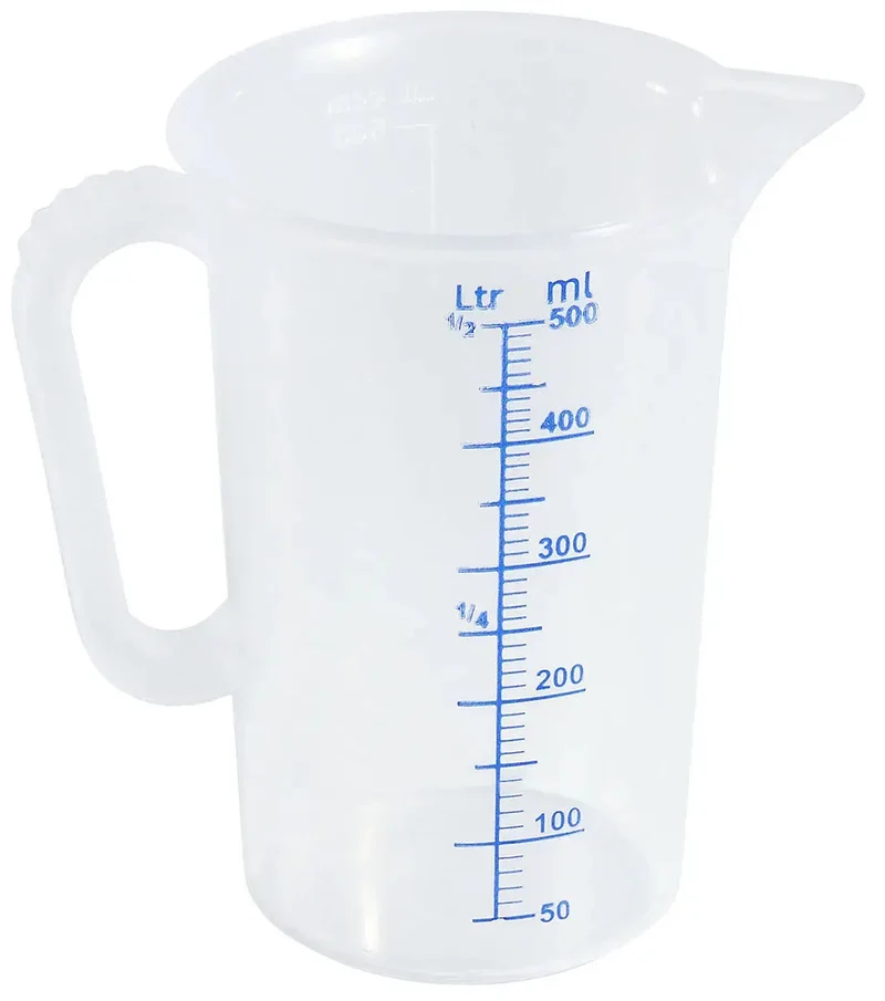 unzerbrechlich Messbecher transparent 0,25 bis 5 Liter mit Skala