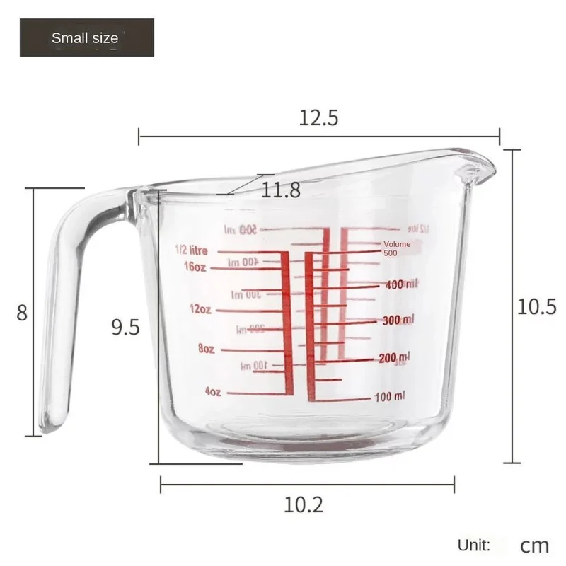 500 ml Glass Measuring Cup Pour Heat Resistant