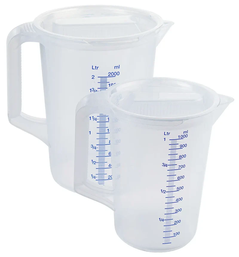 Profi Messbecher mit Deckel 1 oder 2 Liter