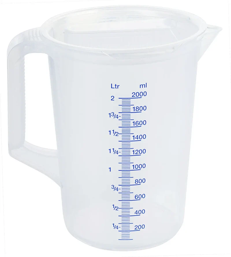 Profi Messbecher mit Deckel 1 oder 2 Liter