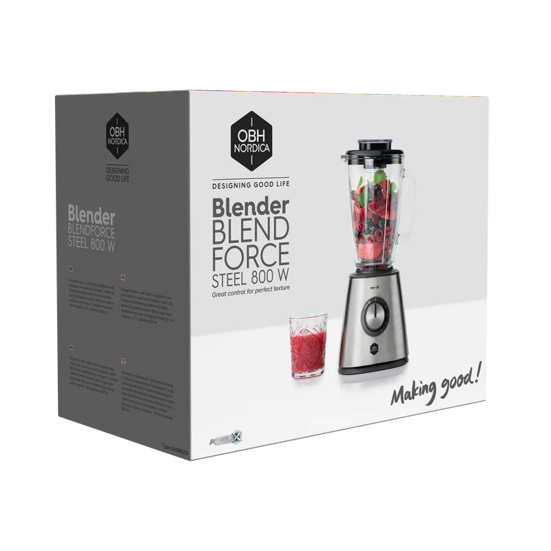 OBH Nordica - Standmixer Blendforce Steel - 800 W