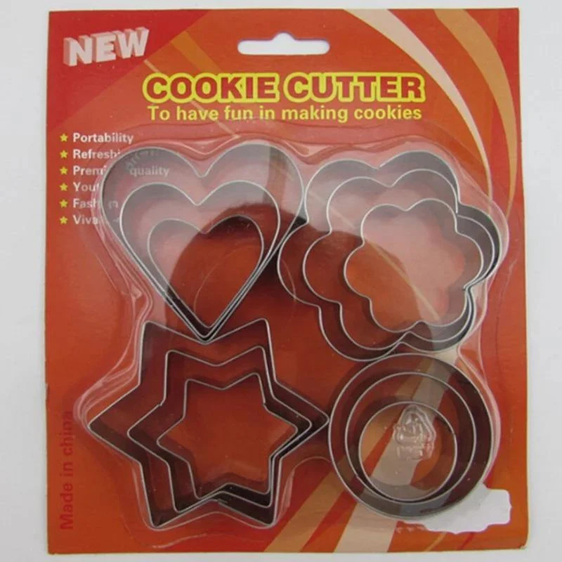 12 PCs Cookies Cutters Set Stainless Steel