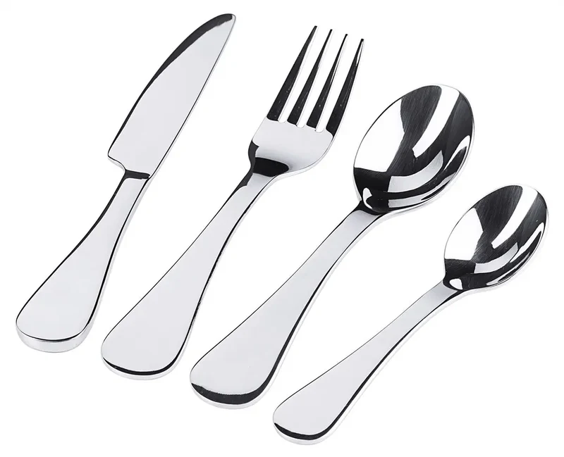 Edelstahl Kinderbesteck me!First 12er Pack Löffel Gabel Messer