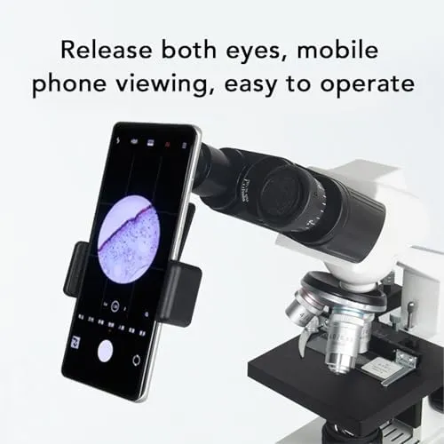 Mikroskop-Objektiv-Smartphone-Adapter, Mikroskop-Handy-Kamera-Adapter, Eingebautes 12,5-faches Mikro