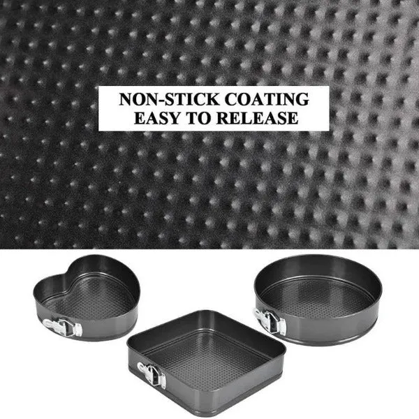 Cake Non-stick Baking trays 3 Shapes