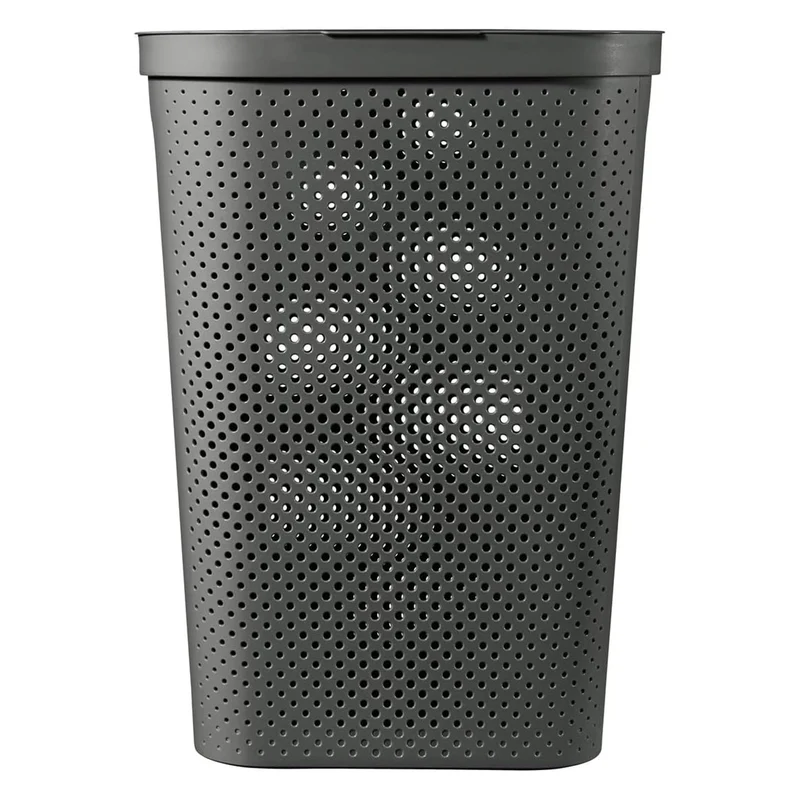 Curver Infinity Recycled laundry basket 60L dark grey