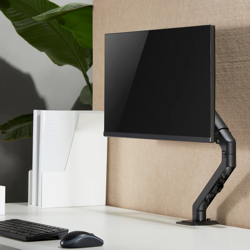 Maclean universal monitor desk mount, mechanical spring 17"-27" 7kg, VESA 75x75,100x100, MC-906