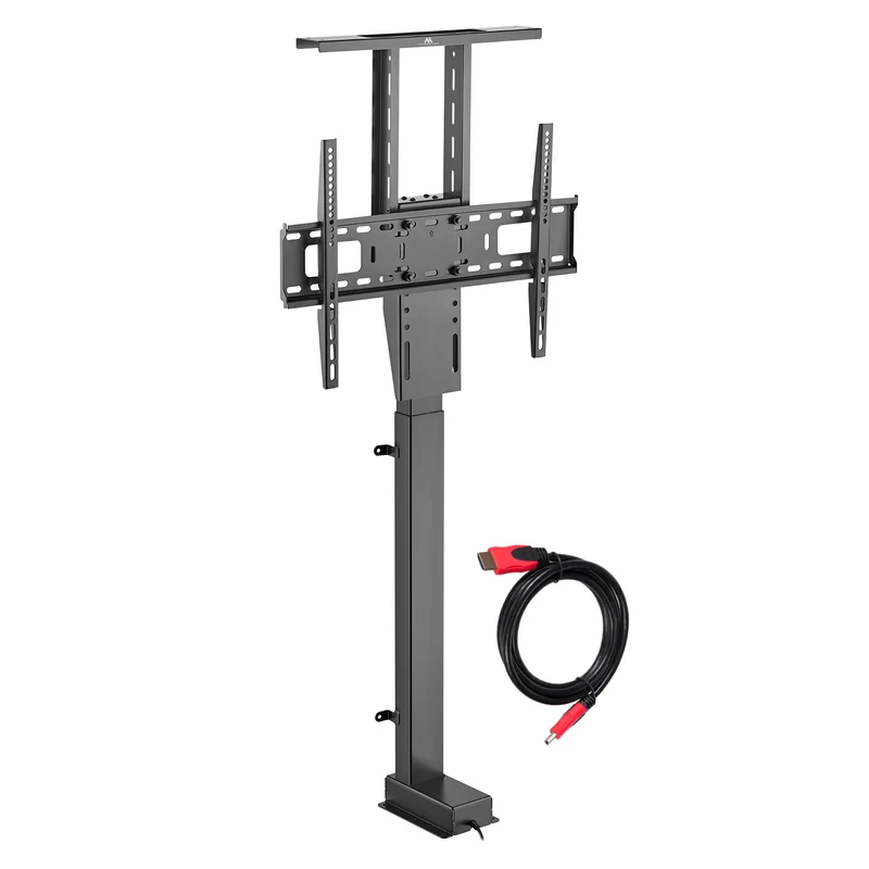 Maclean, TUYA, 37''-80''' Electric Extension TV Mount, VESA 600x400, max 60kg, MC-866T + HDMI 2.0 4K 3D UHD 1.8m CABLE 48 bit Copper