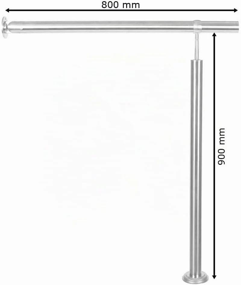 Edelstahl Handlauf Treppengeländer Geländer für Treppe Treppen mit Wandhalter seitliche Montage Wand