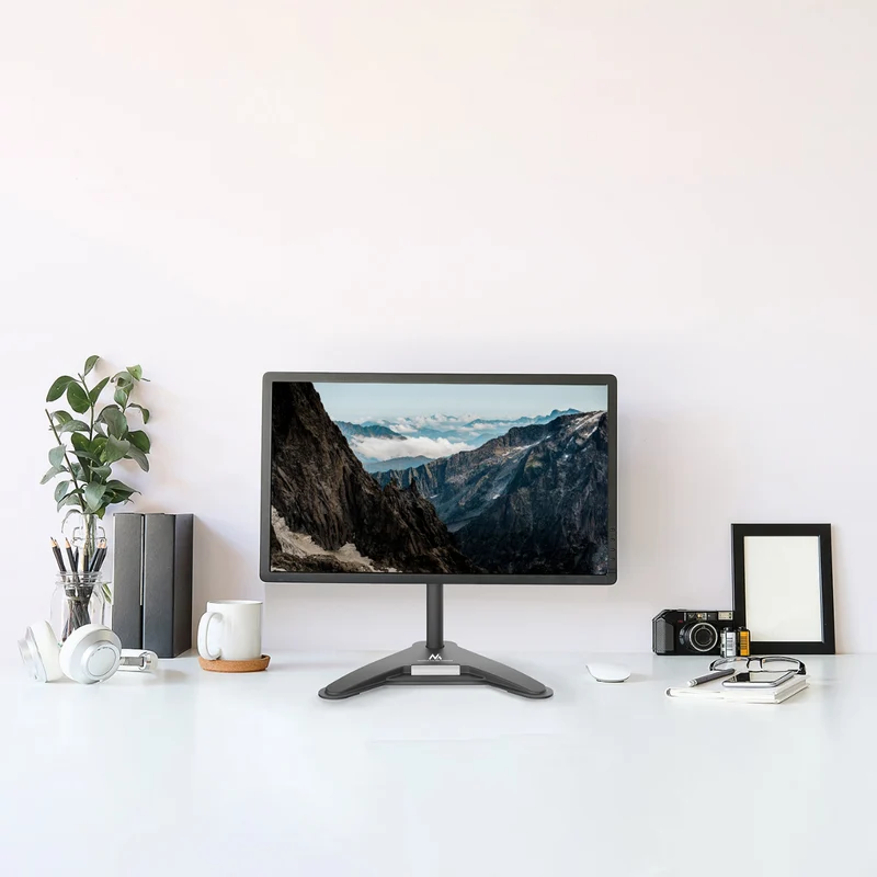 Maclean MC-987 Monitor Mount, Computer Screen Holder, Freestanding, Max VESA 100x100, 13-27", 8kg