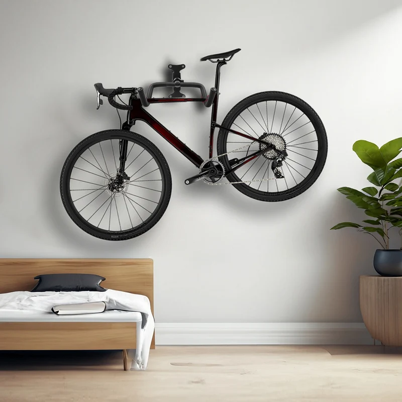 Maclean bicycle mount/wall hanger, horizontal, steel, max. load 30 kg, MC-431, 3 pieces