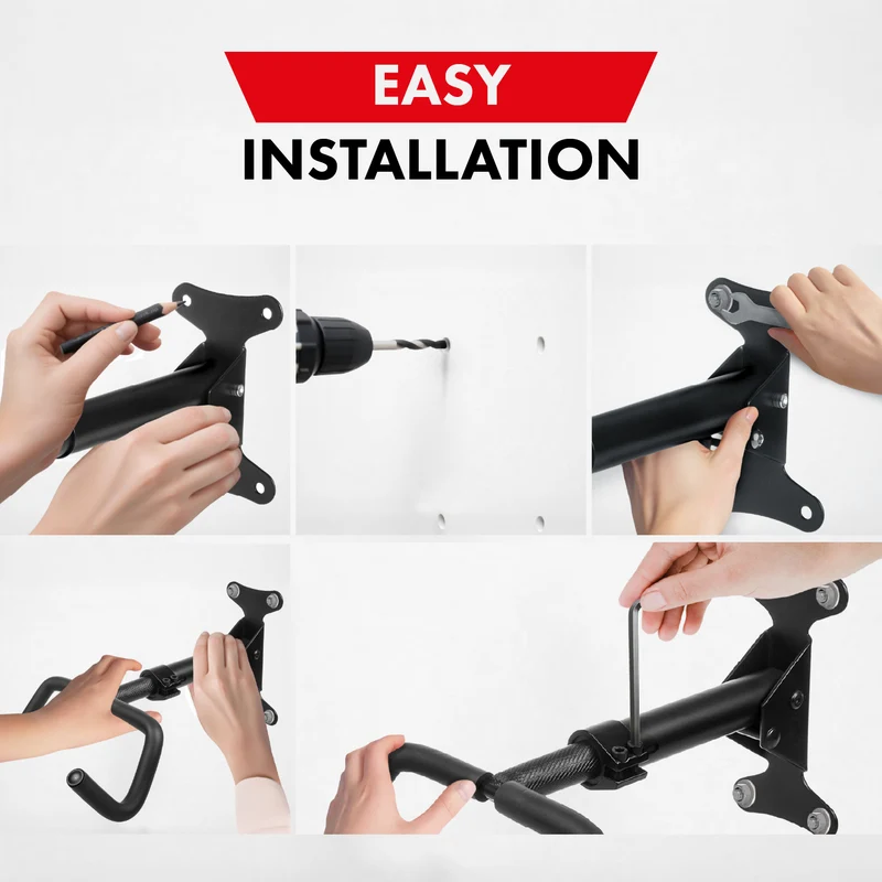 Maclean bicycle mount/wall hanger, horizontal, steel, max. load 30 kg, MC-431, 3 pieces