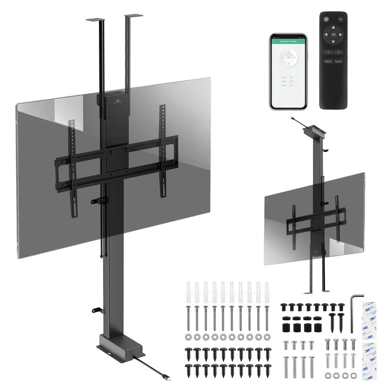 Maclean electric ceiling/floor mount, extendable, 43''-88'', VESA 600x400, max 60kg, 100-240V AC,50/60Hz