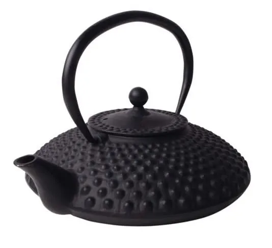 Cookinglife Teekanne Arare mit Edelstahlfilter - Gusseisen Schwarz - 1.2 Liter