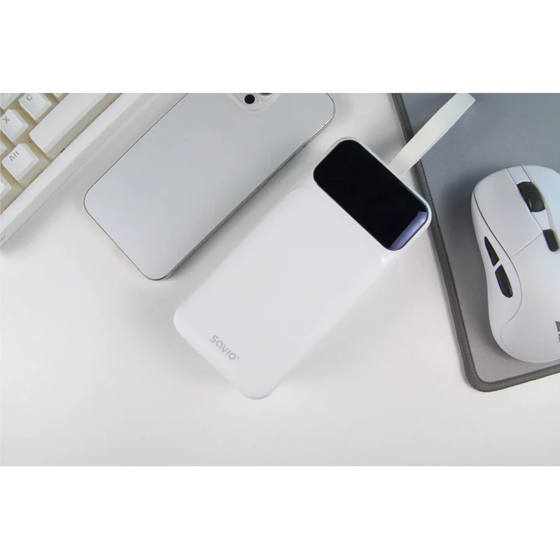 Powerbank SAVIO, 2 porty USB, 1 port USB-C, Quick Charge, Power Delivery, SAVBA-11