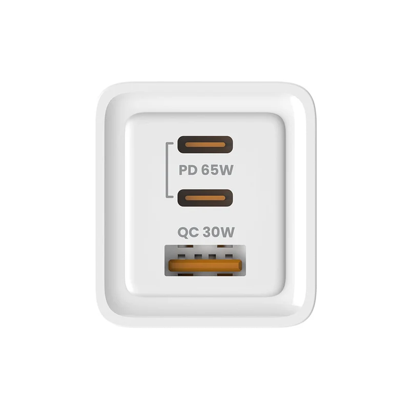 Savio Power Charger, 1x USB-A, 2x USB-C, GaN, 65W, white, SAVLA-07