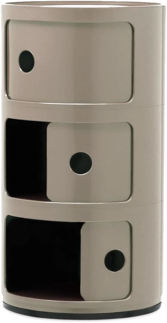 Kartell Componibili, Container 3-fächer, Taupe 3-fächer Taupe, 3-fächer Taupe