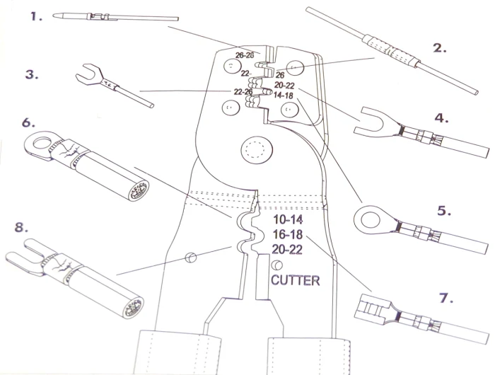 Crimping tool HT202B For Non-insulated and insulated
