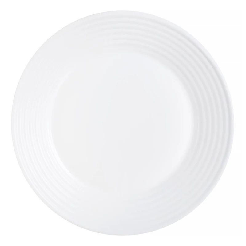 18 PCS Dining Set Plate Service for 6 People Tempered Glass Dinner Tableware