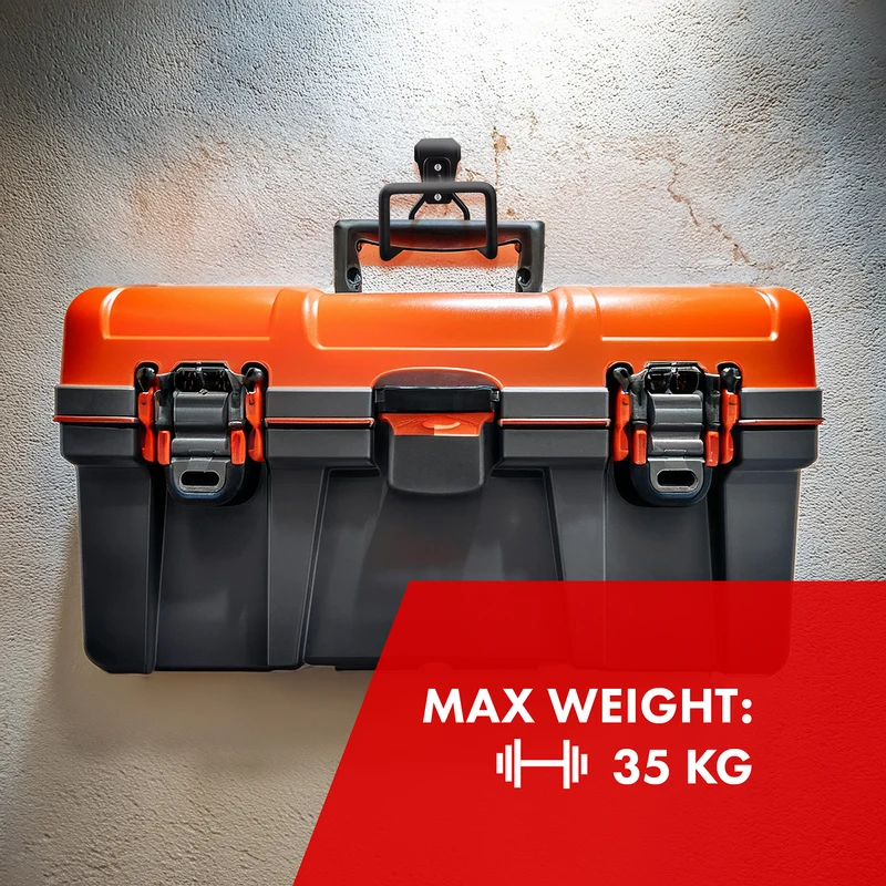 Maclean wall mount for garage, for tires, gardening tools, ladder, hoses, bicycles, steel, max. load 35 kg, MC-441, 3 pieces