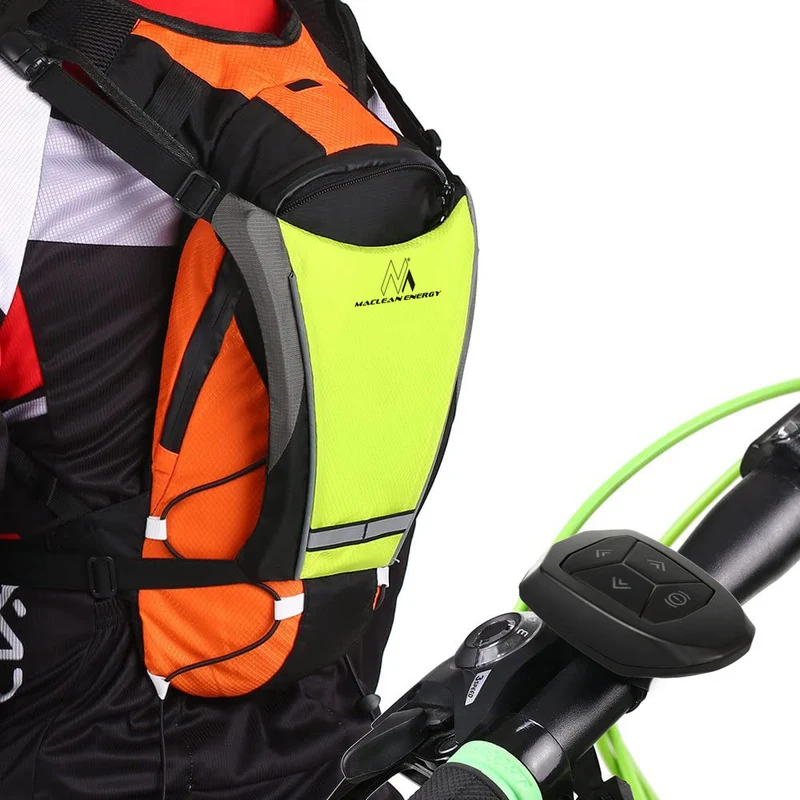 Backpack with LED signal light, remote control, waterproof: remote control IPx5, backpack IPX2 + universal sports shoulder straps, for phone, camera, GoPro cameras, and others, rotating handle, MC-294