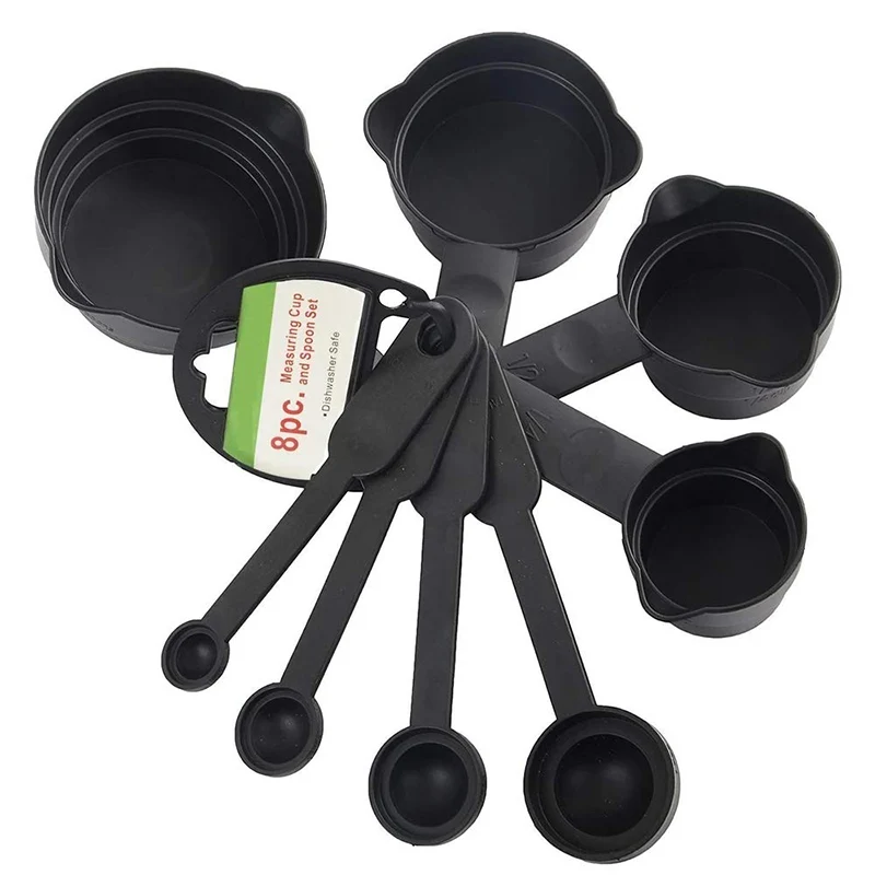 Measuring Cup Spoons Set 8 Pcs Plastic