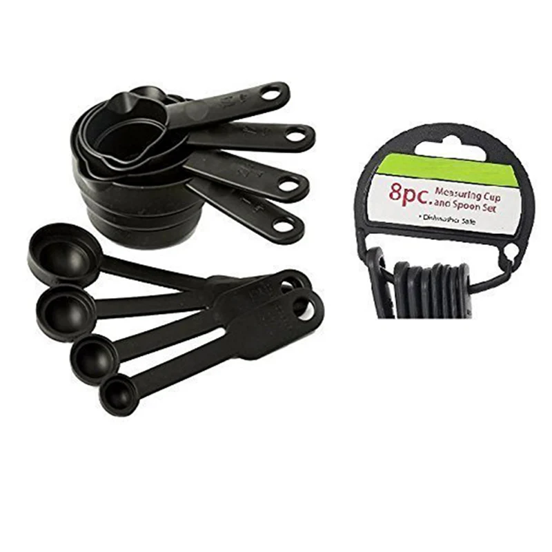 Measuring Cup Spoons Set 8 Pcs Plastic