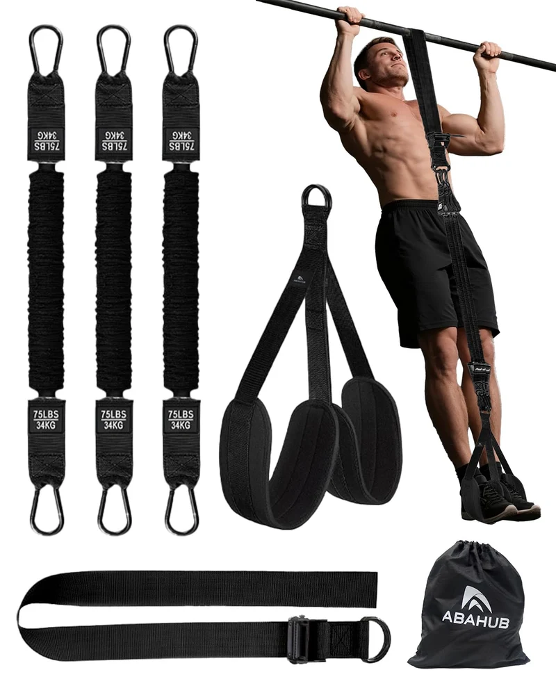 Abahub Klimmzugband Set Klimmzughilfe Widerstandsbänder Pull UP Band für Klimmzüge, Training zu Haus