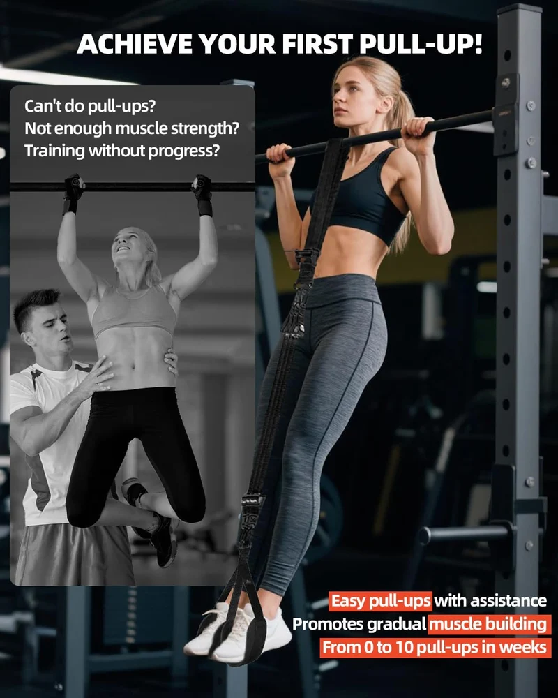 Abahub Klimmzugband Set Klimmzughilfe Widerstandsbänder Pull UP Band für Klimmzüge, Training zu Haus