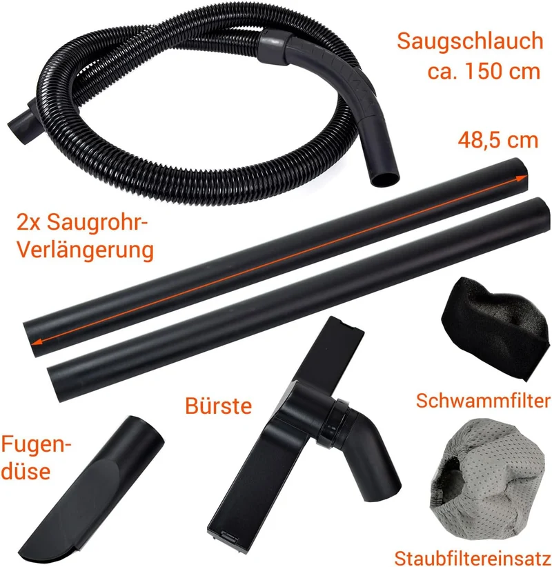 Syntrox Germany 10 Liter Staubsauger Industriesauger Nass und Trockensauger mit Ablassventil