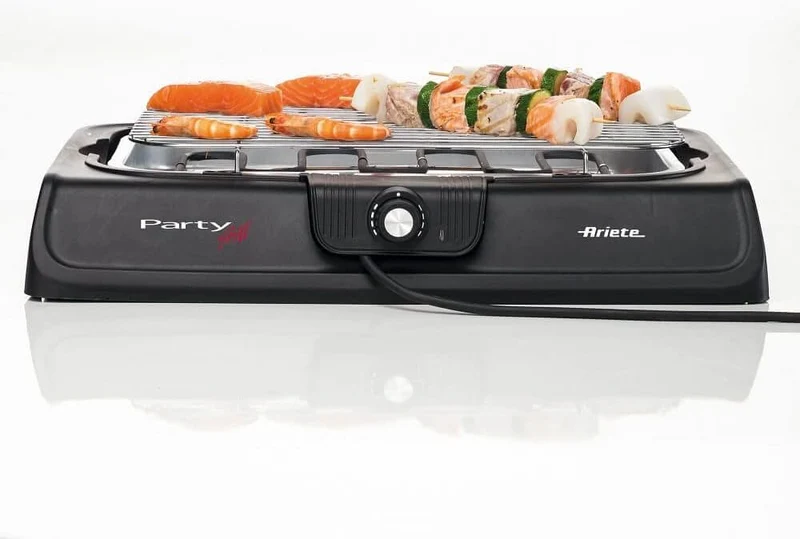 Ariete 00C073300AR0 Party Grill 733 - elektrischer Tischgrill, 2200 W, schwarz 723, 723