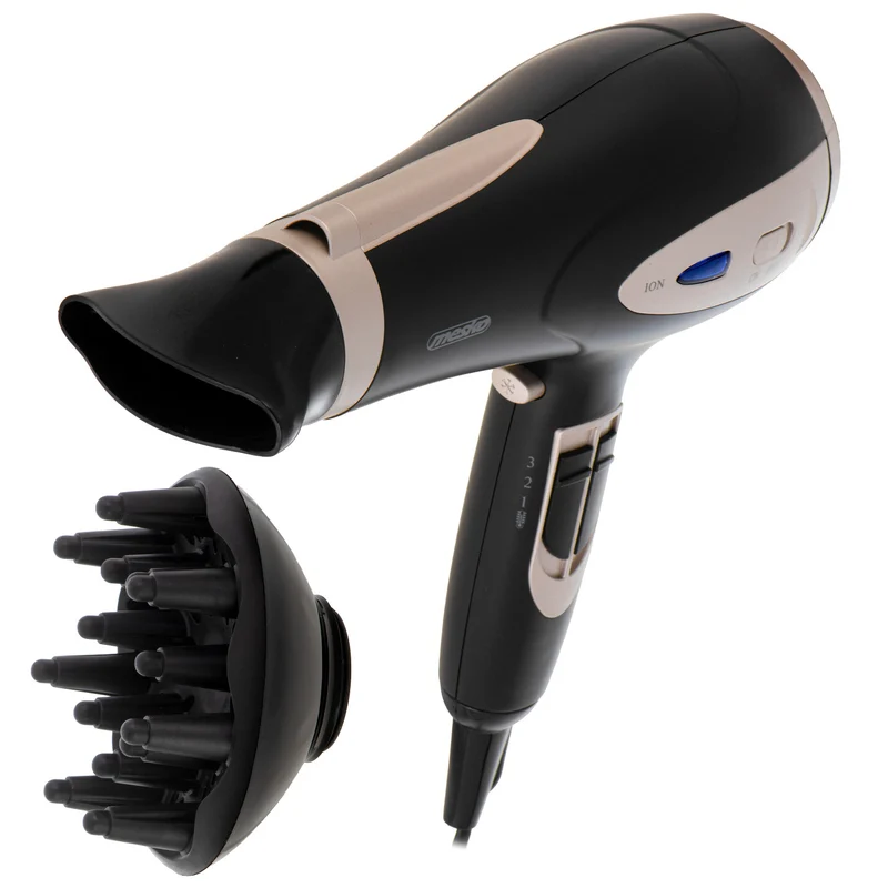 Mesko hair dryer, ionization function, diffuser, 2200W power, black, MS 2287