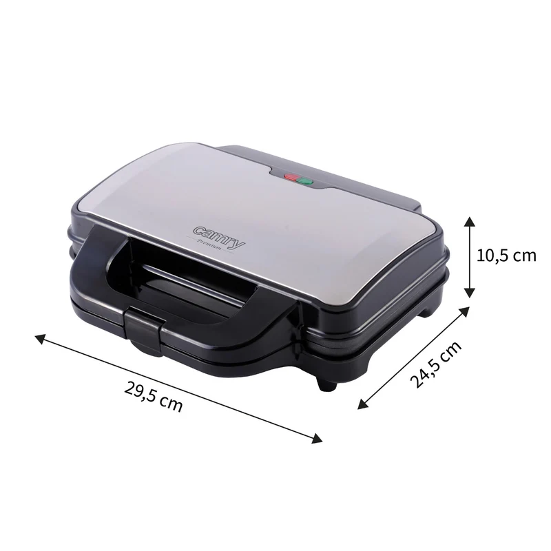 Camry sandwich maker, for 2 sandwiches, maximum power 1300W, non-stick coating, CR 3054