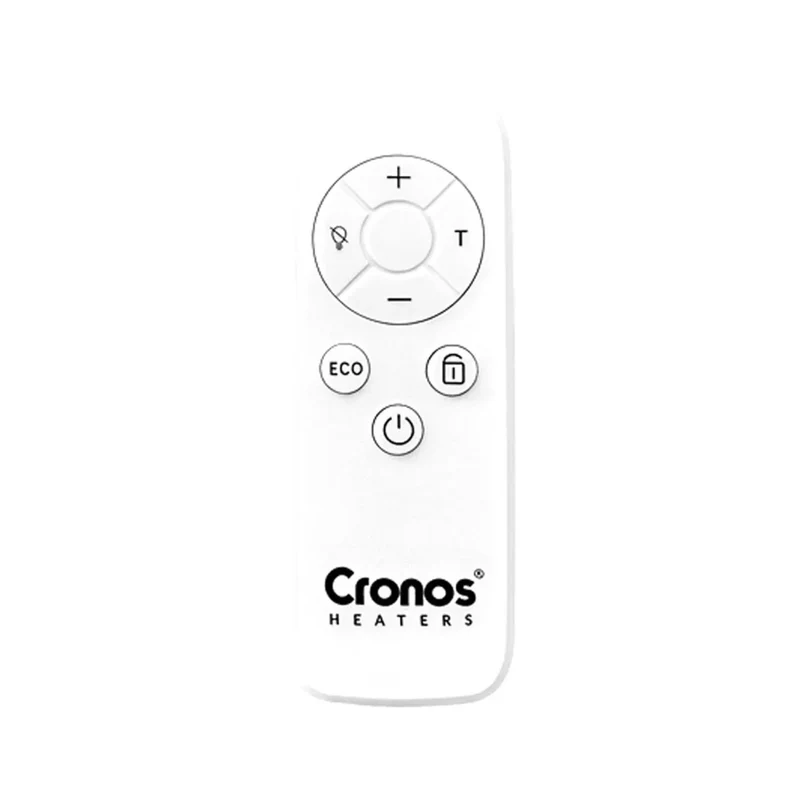 Cronos electric heater, white, 450W power, heats rooms up to 14m2, built-in thermostat, remote control, open window detection function, legs included, WFH-450TW