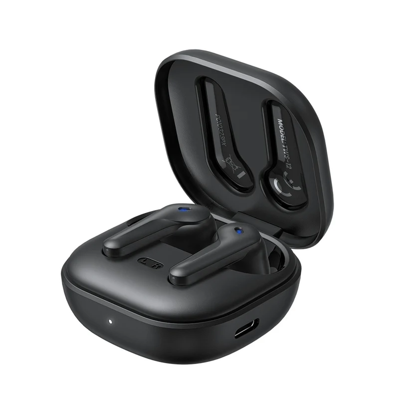 Savio Wireless Headphones, Bluetooth 5.3, ANC, USB-C, black