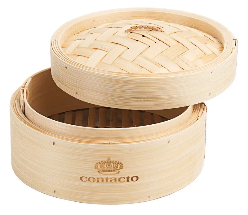 Dampfgarkorb aus Bambus Ø 15-26 cm zum Dämpfen von Dim Sum Gerichten