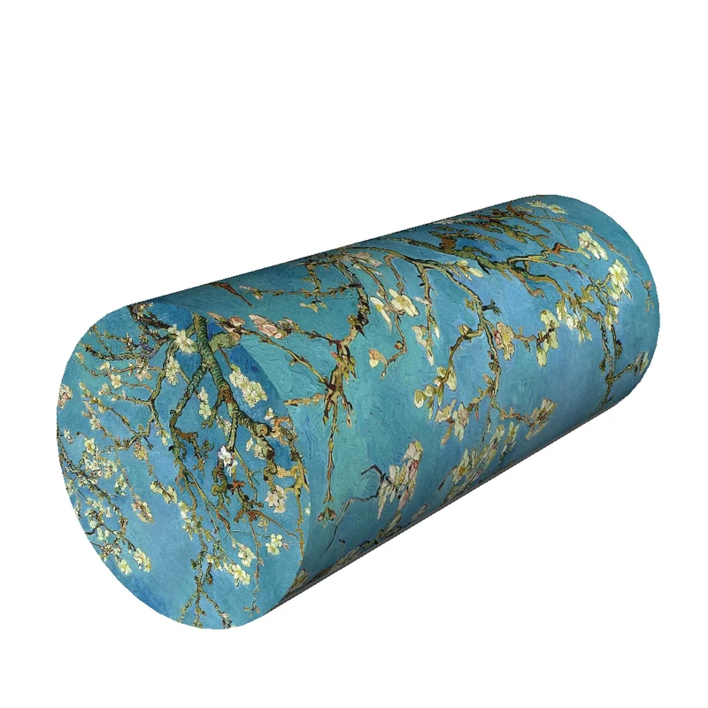 Neck Pillow Lumbar Roll 40x15cm Pillow Support Pillow Roll Thermoactive Foam Roll Pillow Almond