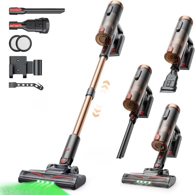 Proscenic P11 Ultra Staubsauger Kabellos, Leichter Selbststehend 50Kpa 50Min Akku Staubsauger mit To