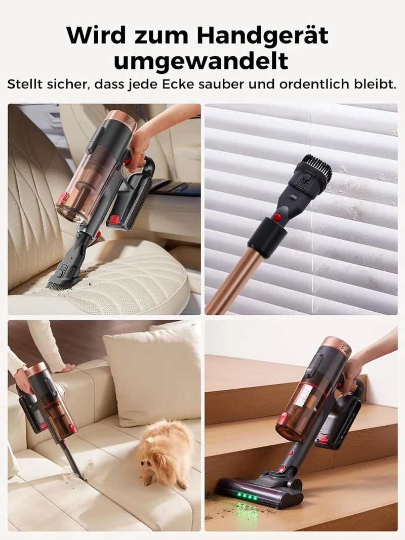 Proscenic P11 Ultra Staubsauger Kabellos, Leichter Selbststehend 50Kpa 50Min Akku Staubsauger mit To