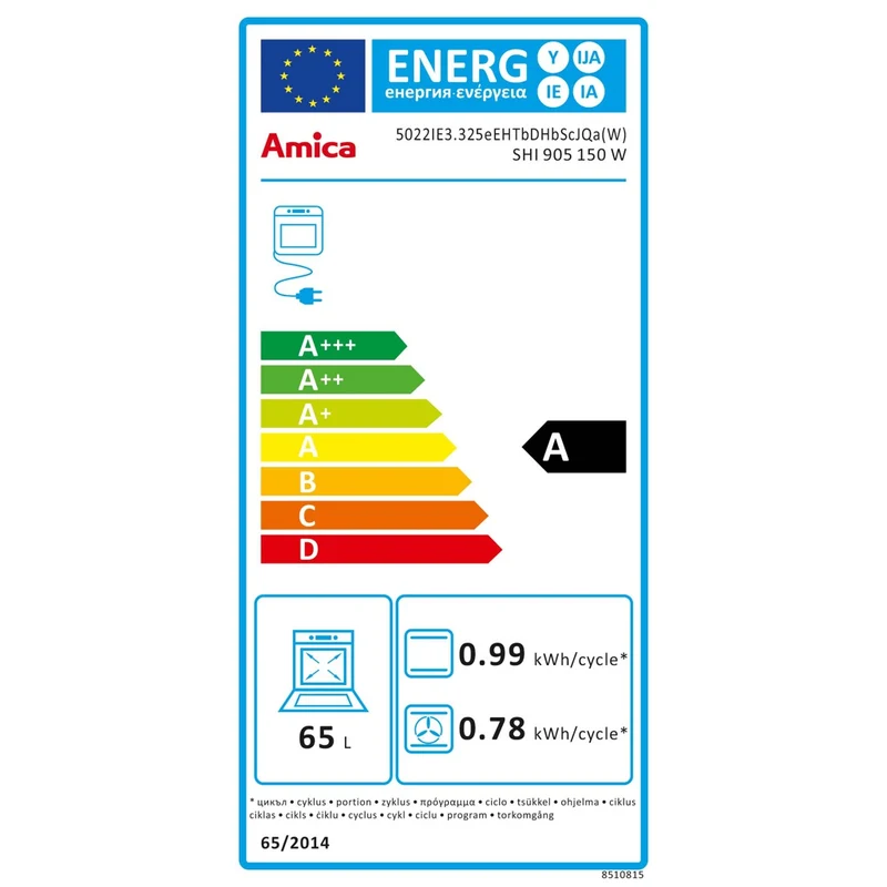Amica Elektroherd Induktion FineDesign,50cm SHI 905 150 W